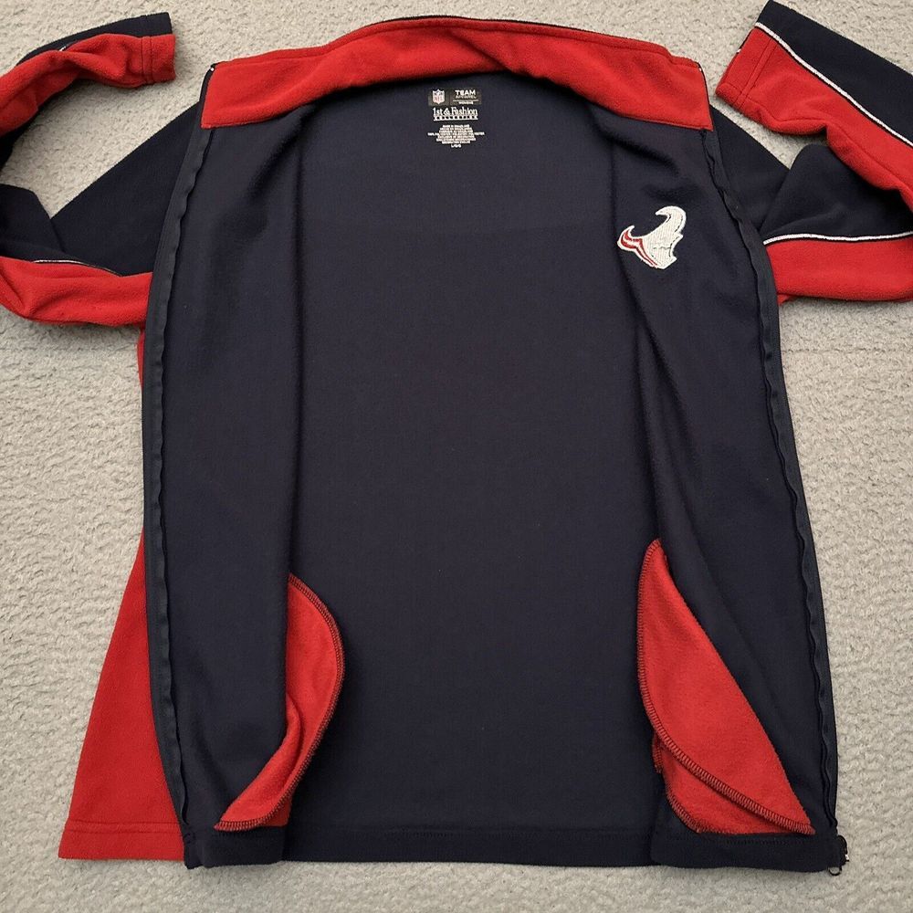 NFL Apparel Houston Texans Full Zip Fleece Women's Large 1st & Fashion Football - Picture 2 of 6
